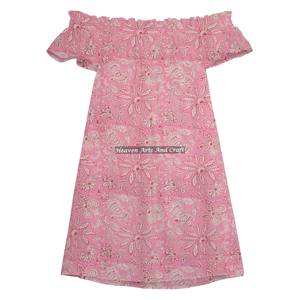 Vestido Casual de Verano 2026 Nuevo con Estampado de Algodón, Hombros Descubiertos, Cintura Imperio y Largo hasta la Rodilla, ¡Venta Caliente! - Product Image 4