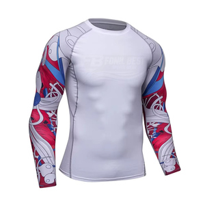 Men's Custom <b>Long</b> <b>Sleeve</b> Compression Shirt Spandex/Polyester 220g Quick Dry <b>Base</b> <b>Layer</b> for Gym Running Jogging - Product Image 1