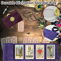 Pochette en velours pour cartes de tarot, sac de rangement pour jeux de cartes Oracle