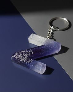 Llavero de Resina Personalizado con Letra, Anillo de Llaves con Inicial del Alfabeto Hecho a Mano para Mujeres, Hombres, Niños, Bolsos, Carteras, Mochilas y Personalización - Product Image 2