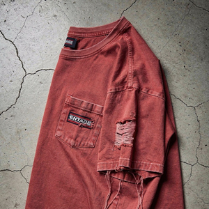 Camisetas Vintage al por Mayor con Efecto Desgastado para Hombre, Camisetas de Manga Corta con Cuello Redondo, Camisetas Desgastadas de Verano para Hombre - Product Image 4