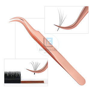 Pinces à cils professionnelles en acier inoxydable réutilisables et durables avec une préhension parfaite, longueur 10 mm - Product Image 2