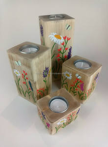 Traditional Indian Style <b>T</b>-<b>Light</b> Holder, Brass <b>Candle</b> Stand for Diwali, Festive, Wedding & Party Decoration - Product Image 3