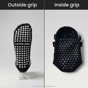 Custom Logo Crew Socks Sport Cotton Breathable Anti <b>Slip</b> Grip Socks OEM ODM Factory Wholesale - Product Image 2