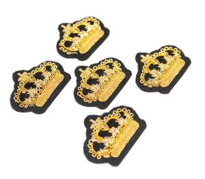 Écussons brodés personnalisés à coudre, en tissu noir, style classique, applique pour vêtement, forme irrégulière - Product Image 3