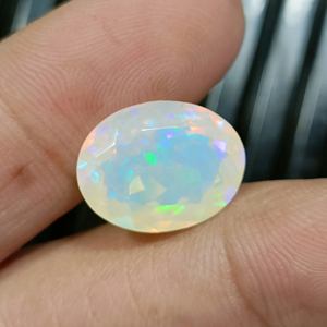 Ethopian Opal Faceted Making Jewellery Beautiful Flash Faceted Oval Shape Gemstone 14.6X11.2X7.5 MM - Product Image 1