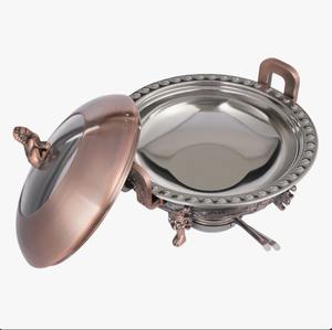 Elegante juego de 4 calentadores de comida tipo buffet con trípode de acero inoxidable para catering y fiestas al mejor precio - Product Image 5