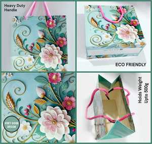 Bolsa de Regalo de Papel de Lujo con Asa de Listón, Bolsa de Compras de Papel Kraft Marrón, Bolsa de Transporte de Papel Kraft Blanco, Logotipo Personalizado Premium - Product Image 6