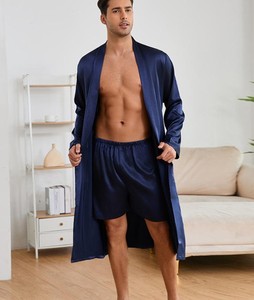 Peignoirs d'hiver tricotés de haute qualité pour hommes – Ensembles légers et confortables, pyjamas, vêtements de nuit, kimonos d'hôtel - Product Image 2