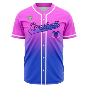 Maillot de baseball personnalisé, sublimation, tenue d'équipe, col en V, logo personnalisé, nom, numéro, fournisseur USA - Product Image 3