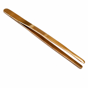Heavy Duty Serrated <b>Jaw</b> Straight Copper Tweezers Precision Jewelry <b>Watch</b> Repair Tool ZetomedPro - Product Image 1