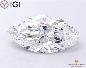 Diamante Cultivado en Laboratorio CVD de Color F y Claridad VVS1, 2.50 Quilates, con Certificado IGI, Corte Marquesa, para Anillo Solitario, Regalo - Product Image 1