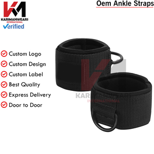 Custom Logo Ankle Strap Gym Cable Attachment Leg Workout Glute Fitness Strap Supplier - Product Image 2
