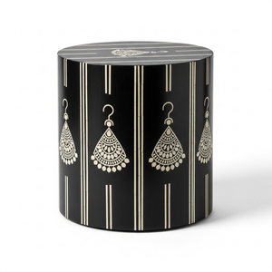 Table d'appoint décorative en MDF de qualité supérieure, motif ethnique artisanal, avec incrustation d'autocollants en émail noir de luxe, pour l'entrée ou l'école, vente en gros - Product Image 1