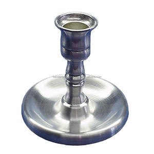 Portavelas cónico de aluminio con acabado de níquel para decoración de iluminación del hogar otros candelabros linternas y tarros de velas - Product Image 3