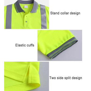 เสื้อยืดกีฬาผู้ชาย Econex สีน้ำเงินสะท้อนแสง ป้องกันรอยยับ แห้งเร็ว เสื้อทำงานแบบมองเห็นได้ชัดเจน ผลิตจากโพลีเอสเตอร์ - Product Image 5