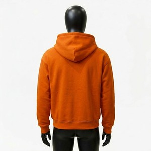 Vente flash : sweat à capuche zippé pour homme, orange, orné de strass, streetwear haut de gamme, sweat à capuche décontracté, veste d'hiver - Product Image 2