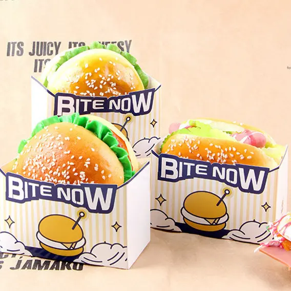 Burger Box Impressão Personalizada Caixa De Refeição De Hambúrguer De Frango Frito Reciclável Com Preço Razoável Fácil De Take Away