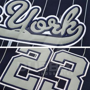 Uniforme de Béisbol Personalizado 2025 con Rayas Rojas, Estilo Profesional, con Nombre y Número Personalizados, Venta al Por Mayor - Product Image 5