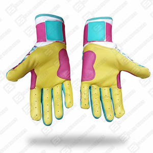 Gants de frappeur de baseball et de softball personnalisés en cuir de vachette véritable, respirants, avec sangle de poignet réglable, très demandés - Product Image 5