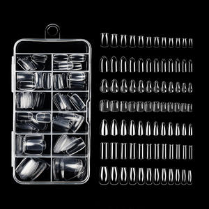 Faux Ongles en Gros 120 Pièces Personnalisables à Presser Transparent Givré Carré Ovale Amande Ballerine Ongles Artificiels - Product Image 2
