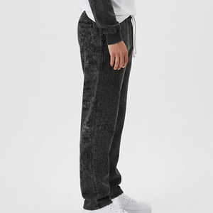 Nouveauté 2025 – Pantalon de survêtement évasé pour homme en molleton de coton délavé, style baggy, respirant et épais, idéal pour l'entraînement et le streetwear - Product Image 2