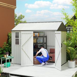 Casetta da Giardino per Attrezzi da Esterno, Facile da Montare, in Materiale PP, Non Difettosa, Non Supporta Resi o Rimborso - Product Image 1