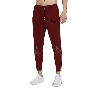 Pantalon de jogging noir pour homme, taille élastique, cordon de serrage, bande latérale, décontracté, fitness, logo sur la jambe droite, respirant, pour l'automne - Product Image 5
