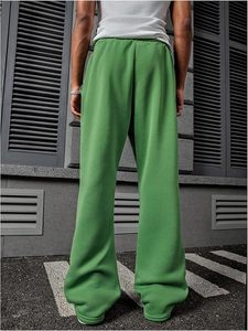 Men's <b>Stacked</b> Sweatpants Y2k Embroidered Drawstring Waist Workout <b>Jogger</b> Pants - Product Image 5