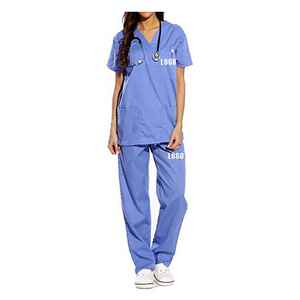 OEM Hospital Clinic Beauty Salon Uniform <b>Sets</b> Ladies Stretch Nurse Medical <b>Scrubs</b> Top and Pants <b>Sets</b> Women <b>Scrubs</b> <b>Sets</b> - Product Image 2
