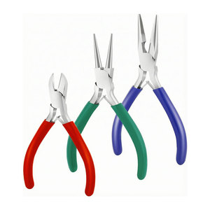 Jewelry Making, 3 Pack, Chain Nose, Round Nose <b>Pliers</b> <b>Set</b> and Wire Cutter for Beading, Wire Wrapping, Jump Rings - Product Image 1