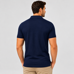 Polo élégant pour homme, adapté au bureau et à une utilisation décontractée, coutures durables, mélange de coton respirant pour un confort toute la journée, OEM - Product Image 3