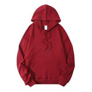 Hoodie Homme Oversize en Coton Épais Uni de Haute Qualité, Personnalisable avec Logo Imprimé, Vente en Gros à Prix Fabricant - Product Image 1