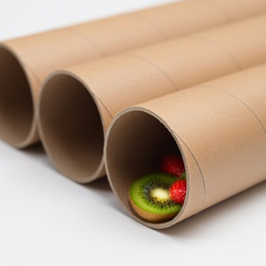 Tubes en carton kraft brun pour emballage express, tubes en papier pour rouleaux textiles VINAGREEN PACK - Product Image 3