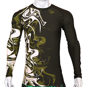 Custom Men <b>Compression</b> Rash Guard Long Sleeve Sublimated BJJ MMA Fight <b>Shirt</b> Quick Dry Breathable Gym Fitness Base Layer Top - Product Image 6