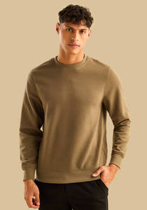 Sudadera de Manga Larga con Cuello Redondo, 100% Algodón Orgánico, Estilo Velour, Personalizable con Logotipo, para Hombre, Venta al Por Mayor, Marca Privada - Product Image 2