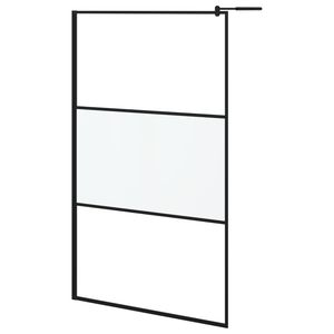 Mampara de Ducha Negra de 45.3"x76.8" con Estante, Vidrio ESG y Marco de Aluminio - Product Image 3