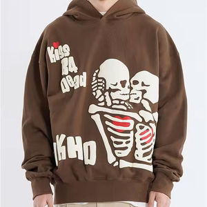 Vente en gros de sweats à capuche pour hommes de haute qualité, personnalisés avec impression en relief, streetwear unisexe, hip-hop et ensembles de sweats à capuche, sweat à capuche avec impression en relief 3D pour hommes - Product Image 3