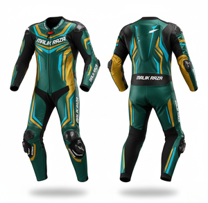 Combinaison de moto sur mesure en cuir de vache de montagne de 1,3 mm |   Protection de niveau 2 CE |   Équipement de sécurité Série Elite 2026 - Product Image 1