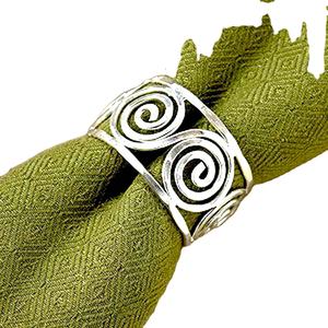 High Quality Unique Design Silver Napkin <b>Ring</b> with Modern Look Luxury Royal Tableware for Restaurant Wedding Home - Product Image 1