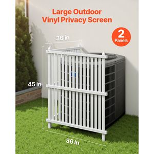 Schermo per la privacy da esterno con 19.7 Pali di Fissaggio a Terra, 2 Pannelli 36 X 45, per Recinzioni Sportive, Recinzioni per Condizionatori d'Aria, Strisce di Copertura per Attrezzature da Piscina - Product Image 2