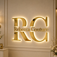 Letrero LED Personalizado para Negocios, Letreros Publicitarios LED para Exteriores, Letrero con Letras LED para Spa de Belleza, Logotipo de Pared para Gimnasio