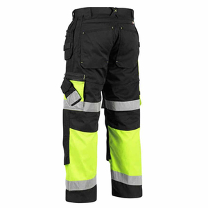 Pantalons de travail jaunes haute visibilité pour hommes, design personnalisé, dernières tendances, avec bandes réfléchissantes classe 2 - Product Image 3