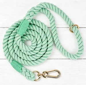 Premium Eco-Friendly Adjustable <b>Dog</b> <b>Leash</b> with Bowknot Decoration Heavy Duty 100% Cotton Walking Lead and Comfortable Handle - Product Image 1