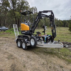 Mini-excavatrice sur chenilles Hyundai 60W d'occasion, moteur diesel 57 CV, équipement de construction, moteur, boîte de vitesses, pompe, garantie de 2 ans, à vendre - Product Image 3