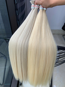 Extensions de cheveux naturels vierges Remy du Vietnam 100 % résistantes à la chute, style lisse, double épaisseur, en vrac, douces et brillantes - Product Image 5