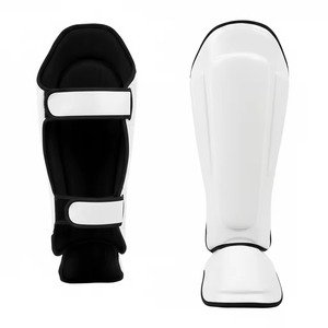 Espinilleras de Fútbol Acolchadas de Cuero Blanco, Protector de Piernas Ligero para Fútbol, Correas de Soporte para Tobillos, para Jóvenes y Adultos, Béisbol, Todos los Deportes - Product Image 1