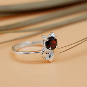Natural Red <b>Garnet</b> 925 Sterling <b>Silver</b> <b>Ring</b> Handmade Red Gemstone <b>Silver</b> Engagement <b>Ring</b> - Product Image 3