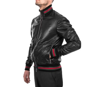 <b>Plus</b> <b>Size</b> Black Sheepskin Leather Motorcycle <b>Jacket</b> – Winter Biker Style OEM ODM Wholesale Supplier - Product Image 2