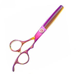 Ciseaux à effiler Ryzer Studio en acier inoxydable, pointe de lame affûtée, pour droitiers, manche en plastique, long manche, pour salon de coiffure - Product Image 5